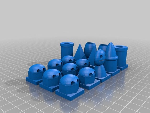 easy asdf chess set 3d printing 3D print model - Mito3D