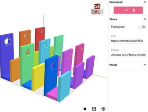 craftml gancho de parede personalizável família 3d print model - Mito3D