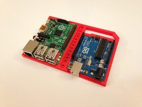 arduino raspberry pi monte edin Robotik durumda çift bağlama case 3d print model - Mito3D