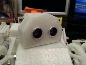 hc-sr04 servo de la cabeza robótica los robots ultrasonidos sensor 3d print model - Mito3D