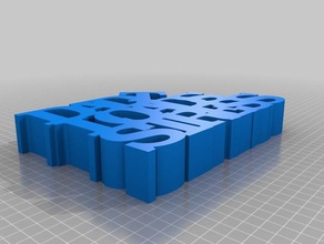 Gruppen meine angepasste word Skulpturen 3d print model - Mito3D