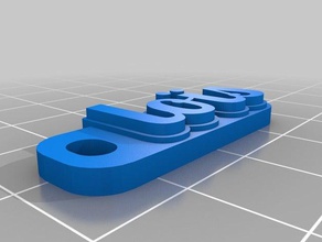 lo&iumlscollomb 6&dege de porte-clés personnalisé 3d print model - Mito3D