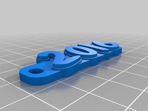 2016 keychain other customized 3d print model - Mito3D