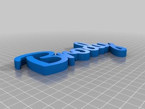 brody texto 50 otros personalizado 3d print model - Mito3D