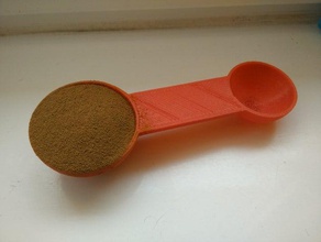 dual-Löffel-Kaffee-Kakao-Zucker Küche Essen 3d print model - Mito3D