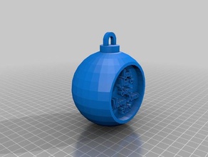 leah navidad de la bola decoración personalizado 3d print model - Mito3D