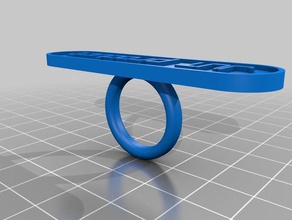 jut prodotto di testo anello anelli personalizzato 3d print model - Mito3D