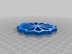my customized parametric snowflake ornament other 3d print model - Mito3D