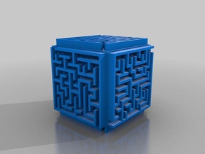 random maze cube box 50mm toys games customized 3d print model - Mito3D