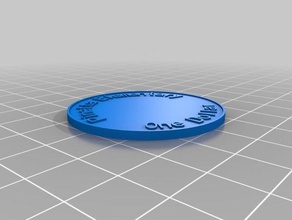 meu personalizada moeda chip dólar moedas emblemas 3d print model - Mito3D