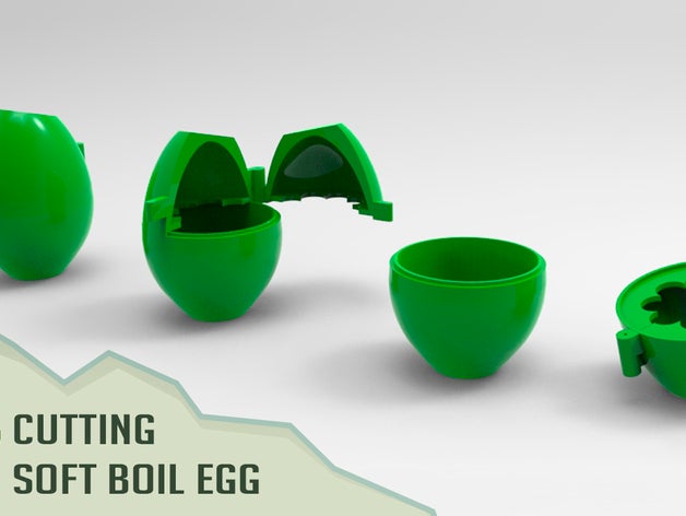 corte suave de hervir el huevo cocina comedor desayuno la cocción cortante taza herramienta almuerzo posa los huevos 3D print model - Mito3D