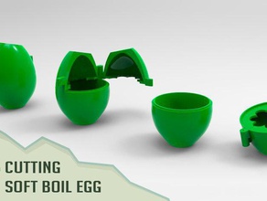 corte suave de hervir el huevo cocina comedor desayuno la cocción cortante taza herramienta almuerzo posa los huevos 3d print model - Mito3D