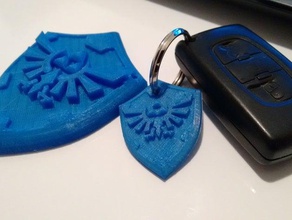 hylian shield zelda games keychain key chain legend link necklace ocarina time 3d print model - Mito3D