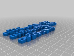 levantou letras de meninos chaveiros personalizado 3d print model - Mito3D