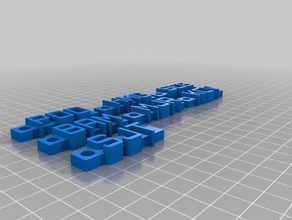 levantou letras de meninas chaveiros personalizado 3d print model - Mito3D