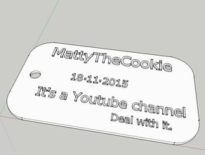 my youtube channel name tag coins badges 3d print model - Mito3D