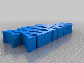 meu personalizados variável word escultura esculturas 3d print model - Mito3D