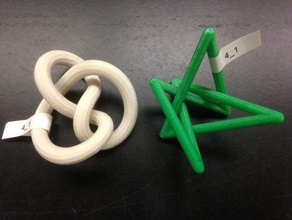 minimal stick conformation knot 4 1 math 3dhubs 3space jmu knots 3d print model - Mito3D