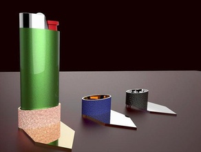 lighter holder gadgets cigarette colorfabb ninjaflex pla porte-briquet smoking 3d print model - Mito3D