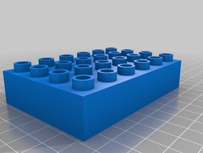 duplo 4x6b construção brinquedos personalizado 3d print model - Mito3D