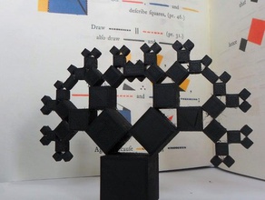 pythagorean tree math fractal 3d print model - Mito3D