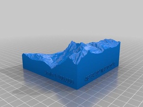 eiger nordwand de 10km deporte al aire libre la montaña topografía 3d print model - Mito3D
