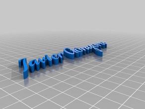 javier g&oacutengora script di testo altri personalizzato 3d print model - Mito3D