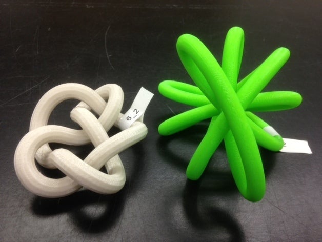 pétale de conformation du nœud 6 2 les mathématiques 3dhubs 3space jmu noeuds 3D print model - Mito3D