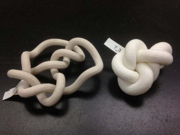 minimum de corde longueur conformation noeud 7 3 les mathématiques 3dhubs 3space jmu noeuds 3D print model - Mito3D