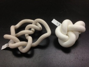 minimum rope length conformation knot 7 3 math 3dhubs 3space jmu knots 3d print model - Mito3D