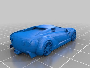 bugatti veyron v2 vehicles car fast supercar 3d print model - Mito3D