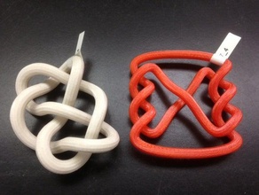 pretzel conformação nó 7 4 matemática 3dhubs 3space jmu nós 3d print model - Mito3D