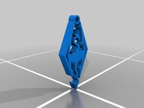 skyrim llavero llaveros accesorios accesorio clave de la cadena anillo claves logo 3d print model - Mito3D