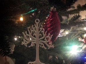 tree gondor christmas ornament decor decoration lord rings 3d print model - Mito3D