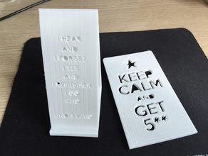 keep calm get 5 signs logos 3d print model - Mito3D