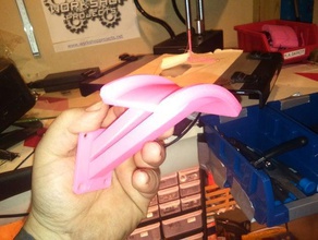 headphone hanger floating organization holder hook pink 3d print model - Mito3D