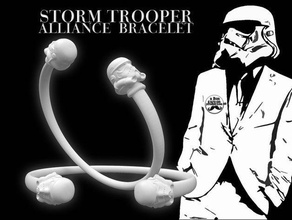 storm trooper alliance bracelet bracelets beauty dandy darth vader fancy jewelry movie starwars stormtrooper 3d print model - Mito3D