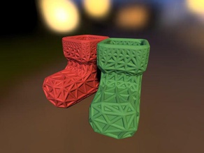 xmas santa boots vol01 decor 3d print model - Mito3D