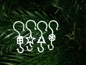 christmas tree bauble hook decor decoration decorations ornament xmas 3d print model - Mito3D