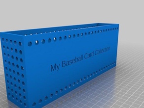 baseball card box containers customized 3d print model - Mito3D