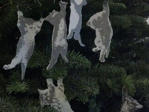 hang there kitty ornaments art christmas hanger makingmerry 3d print model - Mito3D