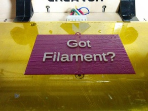 got filament sign signs logos customizer 3d print model - Mito3D