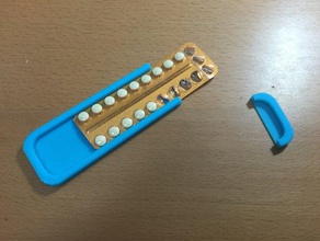 simple pastilla del blister protector contenedores 3d print model - Mito3D
