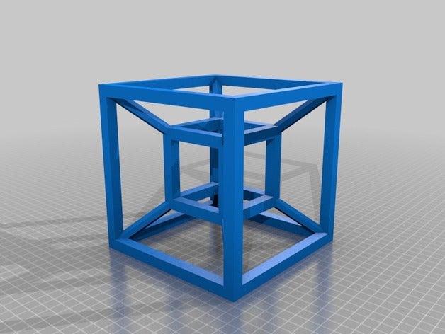 tesseract art makeredchallenge mathproject 3D print model - Mito3D