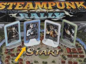 steampunk rally conseil personnage de jeu stand jouet accessoires plateau pion rallye jeton base 3d print model - Mito3D