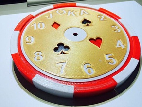 poker clock famiglia forniture 3d print model - Mito3D
