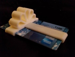 tarjeta de regalo la cinta del arco art vacaciones 3d print model - Mito3D
