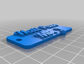 hall pass Anahtarlık özelleştirilmiş 3d print model - Mito3D