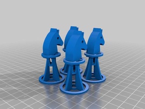 chevaliers jeu d'échecs ii 3d l'impression 3d print model - Mito3D