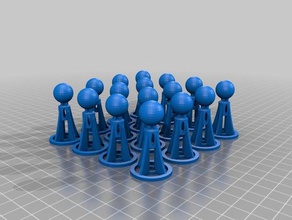 pawns chess set ii 3d printing 3d print model - Mito3D